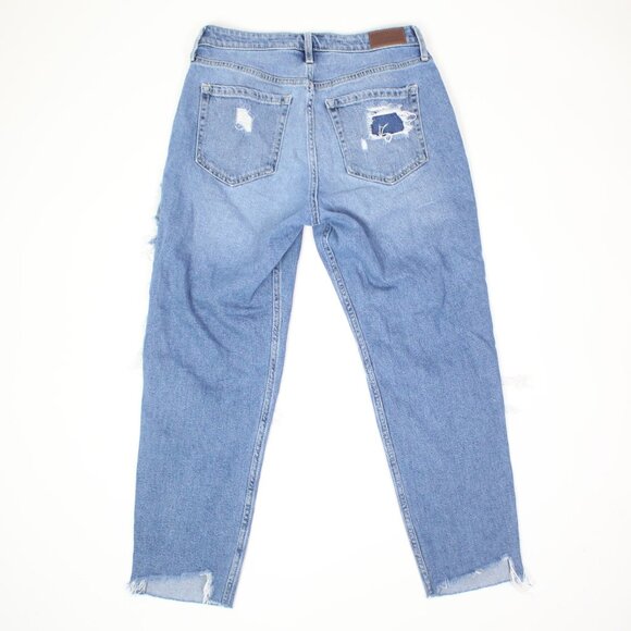 Hollister Womens 7R Curvy High-Rise Distressed Mom Jeans - Picture 3 of 7